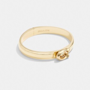 Coach Tabby Hinged Bangle Goud | COH866152