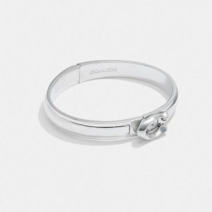 Coach Tabby Hinged Bangle Zilver | COH866081