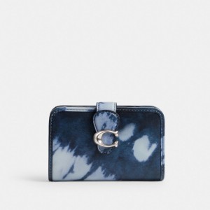 Coach Tabby Medium Wallet With Tie Dye Print Zilver Donkerblauw | COH865511