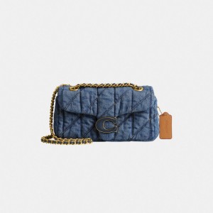Coach Tabby Shoulder Bag 20 With Quilting Blauw Indigo | COH864879