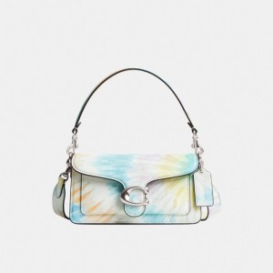 Coach Tabby Shoulder Bag 20 With Rainbow Tie Dye Print Zilver Gekleurd | COH864917