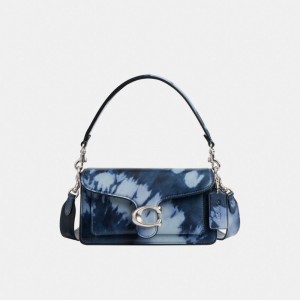Coach Tabby Shoulder Bag 20 With Tie Dye Print Zilver Donkerblauw | COH865363
