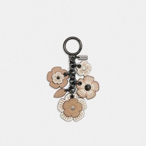Coach Tea Rose Mix Bag Charm Zwart | COH866464
