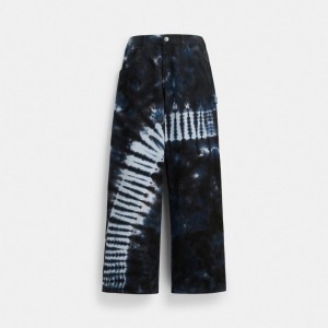 Coach Tie Dye Painter Pants In Organic Cotton Blauw Gekleurd | COH866042