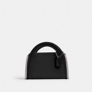 Coach Top Handle Card Case Zilver Zwart | COH865550