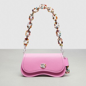 Coach Wavy Dinky Bag With Crossbody Strap Licht | COH864737