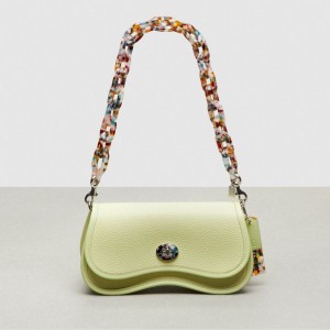 Coach Wavy Dinky Bag With Crossbody Strap Lichtgroen | COH865242