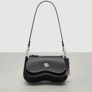 Coach Wavy Double Pouch Bag Zwart | COH864757