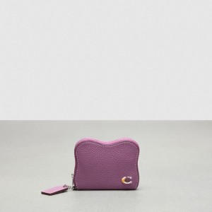 Coach Wavy Zip Around Wallet In Coachtopia Leather Paars | COH865558