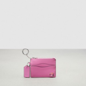 Coach Wavy Zip Card Case With Key Ring In Smooth Coachtopia Leather Roze | COH865648