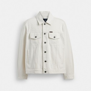 Coach White Denim Trucker In Organic Cotton Wit | COH866880