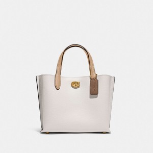 Coach Willow Tote Bag 24 In Colorblock Gekleurd | COH865063