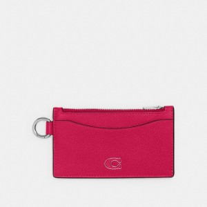 Coach Zip Card Case Roze | COH865665